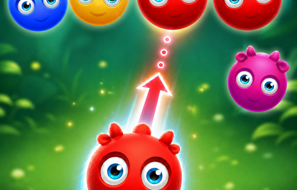 Cute Monster Bubble Shooter